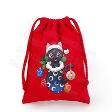 Load image into Gallery viewer, Weihnachtliche Pokemon Pikachu Tassche mit Kordel für Nikolaus, Weihnachten Geschenke etc.