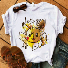 Load image into Gallery viewer, Pokemon T-Shirt für Frauen / Mädchen Snorlax Togepi Squirtle Japanese T-Shirt kaufen