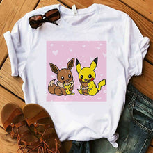 Load image into Gallery viewer, Pokemon T-Shirt für Frauen / Mädchen Snorlax Togepi Squirtle Japanese T-Shirt kaufen