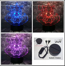 Lade das Bild in den Galerie-Viewer, Pikachu Pokemon Cosplay 3D LED Lampe mit Farbwechsel kaufen
