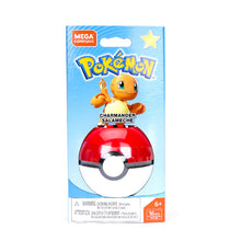 Load image into Gallery viewer, Mega Construx Pokemon Pokeball (Pikachu, Mauzi, Glumanda, Bisasam, Schiggy Pummeluff) mit Pokemon Ball kaufen