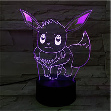 Lade das Bild in den Galerie-Viewer, Eevee / Evoli 3D LED Lampe (9 Motive) Nachtlicht, Tischlampe kaufen