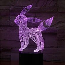 Lade das Bild in den Galerie-Viewer, Eevee / Evoli 3D LED Lampe (9 Motive) Nachtlicht, Tischlampe kaufen