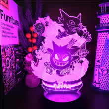 Lade das Bild in den Galerie-Viewer, Pokemon Gengar Nacht Lampe Licht mit Farbwechsel kaufen