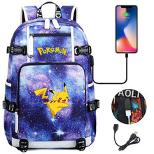 Load image into Gallery viewer, Pokemon Rucksack mit USB - ideal für Laptops kaufen