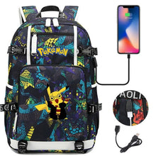Load image into Gallery viewer, Pokemon Rucksack mit USB - ideal für Laptops kaufen