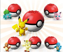 Load image into Gallery viewer, Pokeball Baustein mit Pokemon Figur - verschiedene Motive kaufen