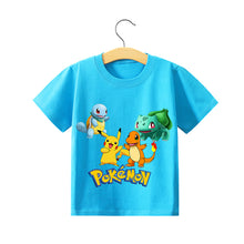 Load image into Gallery viewer, Pokemon Pikachu Kinder Sommer T-Shirts in vielen Motiven und Größen kaufen