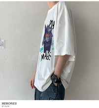 Load image into Gallery viewer, Cooles Oversize T-Shirt mit Pokémon Gengar Print kaufen