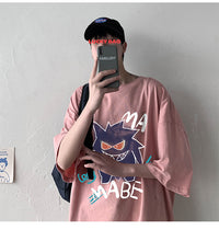 Load image into Gallery viewer, Cooles Oversize T-Shirt mit Pokémon Gengar Print kaufen
