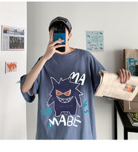 Load image into Gallery viewer, Cooles Oversize T-Shirt mit Pokémon Gengar Print kaufen