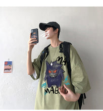 Load image into Gallery viewer, Cooles Oversize T-Shirt mit Pokémon Gengar Print kaufen