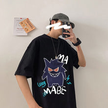 Load image into Gallery viewer, Cooles Oversize T-Shirt mit Pokémon Gengar Print kaufen