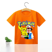 Load image into Gallery viewer, Pokemon Kinder Pikachu T-Shirt für den Sommer viele Motive kaufen