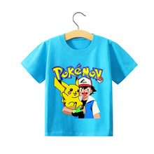 Load image into Gallery viewer, Pokemon Kinder Pikachu T-Shirt für den Sommer viele Motive kaufen