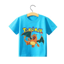 Load image into Gallery viewer, Pokemon Kinder Pikachu T-Shirt für den Sommer viele Motive kaufen