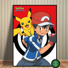 Load image into Gallery viewer, Pokemon Poster Kunstdrucke Ash Ketchum Pikachu Jigglypuff etc. kaufen