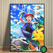 Load image into Gallery viewer, Pokemon Poster Kunstdrucke Ash Ketchum Pikachu Jigglypuff etc. kaufen