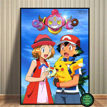 Load image into Gallery viewer, Pokemon Poster Kunstdrucke Ash Ketchum Pikachu Jigglypuff etc. kaufen