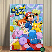 Load image into Gallery viewer, Pokemon Poster Kunstdrucke Ash Ketchum Pikachu Jigglypuff etc. kaufen