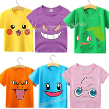 Load image into Gallery viewer, Kinder T-Shirts mit niedlichen Pokemon oder Pikachu Motiven kaufen