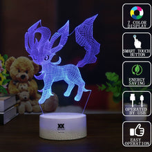 Lade das Bild in den Galerie-Viewer, Eevee / Evoli 3D LED Lampe (9 Motive) Nachtlicht, Tischlampe kaufen