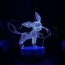 Lade das Bild in den Galerie-Viewer, Eevee / Evoli 3D LED Lampe (9 Motive) Nachtlicht, Tischlampe kaufen