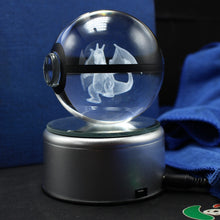Load image into Gallery viewer, Charizard Glurak Crystal Pokemon Go Ball mit 3D Effekt kaufen