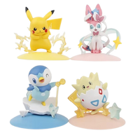 4 Stk. Pokemon Figuren Set mit Pikachu, Feelinra Sylveon, Togepi und Piplup (8-10cm)