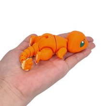 Load image into Gallery viewer, Bewegliche Glumanda Charmander Pokemon Figur mit Pokeball
