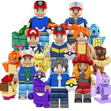 Lade das Bild in den Galerie-Viewer, 8er Set Pokemon Go Trainer &amp; Pokemon Baustein Figuren
