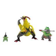 Lade das Bild in den Galerie-Viewer, Pokemon Figuren Set mit Milza Axew, Sharfax Fraxure und Maxax Haxorus (ca. 2-11cm)

