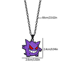 Load image into Gallery viewer, Pokemon Gengar oder Nebulak Gastly Halskette
