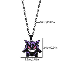Load image into Gallery viewer, Pokemon Gengar oder Nebulak Gastly Halskette
