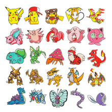 Load image into Gallery viewer, 25 Stk. Pokémon Stoff-Patches zum Aufnähen
