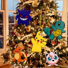 Load image into Gallery viewer, Weihnachtsbaum Anhänger im Pokemon Look (Gengar, Pikachu, Schiggy, Charmander oder Pummeluff)
