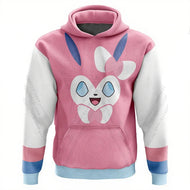 Feelinara Hoodie Sylveon Pokemon Pullover in Blau oder Pink