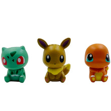 Load image into Gallery viewer, Niedliche Pokemon Figuren im 6er Pack (Pikachu, Evoli, Glumanda, Schiggy, Bulbasaur &amp; Relaxo)
