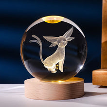 Lade das Bild in den Galerie-Viewer, Pokemon Kristallkugel mit LED Licht, Geschenkidee, viele Pokemon Motive
