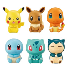 Load image into Gallery viewer, Niedliche Pokemon Figuren im 6er Pack (Pikachu, Evoli, Glumanda, Schiggy, Bulbasaur &amp; Relaxo)
