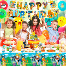 Lade das Bild in den Galerie-Viewer, Pokemon Kindergeburtstag Deko Set mit Banner, Ballons, Kuchen Topper

