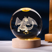 Lade das Bild in den Galerie-Viewer, Pokemon Kristallkugel mit LED Licht, Geschenkidee, viele Pokemon Motive
