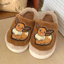 Lade das Bild in den Galerie-Viewer, Flauschige Kuschel Hausschuhe im Pikachu, Evoli, Bisasam oder Relaxo Look
