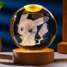 Load image into Gallery viewer, Wundervolle Pikachu 3D Kristall Kugel (ca. 12cm)

