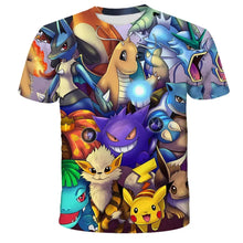 Load image into Gallery viewer, Bunte Farbenfrohe Pokemon T-Shirts für den Sommer
