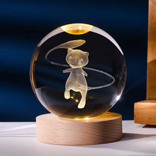 Lade das Bild in den Galerie-Viewer, Pokemon Kristallkugel mit LED Licht, Geschenkidee, viele Pokemon Motive
