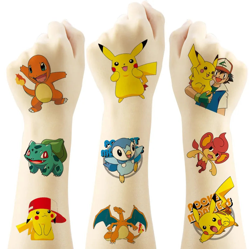 Pokemon Tattoo Aufkleber für Kinder 20 Stk. im Set