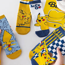 Load image into Gallery viewer, Pokemon Pikachu Kinder Socken 5er Pack
