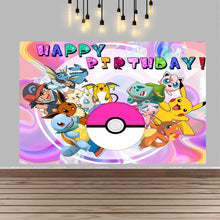 Lade das Bild in den Galerie-Viewer, Pokemon Pikachu Kindergeburtstag große Poster Banner Hintergrund Deko
