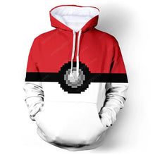 Load image into Gallery viewer, Pokeball Cosplay Pullover Hoodie für Kinder oder Erwachsene
